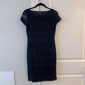 Banana Republic lace dress A shape navy blue